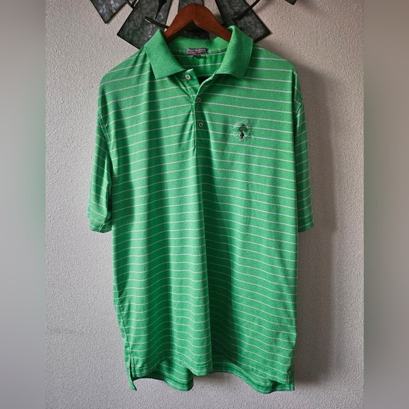 Peter Millar Men White Green Summer Comfort Wequetonsing Golf 1896 Club size XL. - Picture 2 of 13
